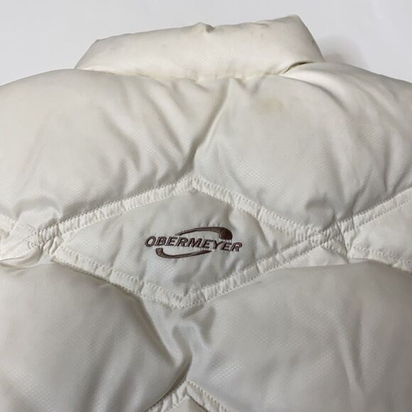 Obermeyer Juniors Down Puffer‎ Insulated Winter Snow Ski Vest Cream Small Unisex - Picture 3 of 12